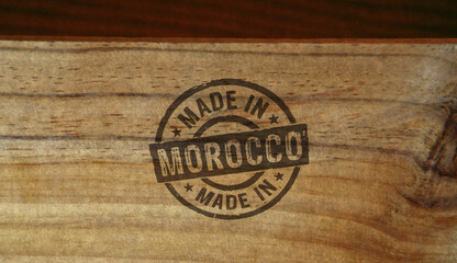 Made in Morocco stamp and stamping