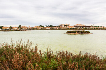 Wetlands of Santa Pola on a cloudy day