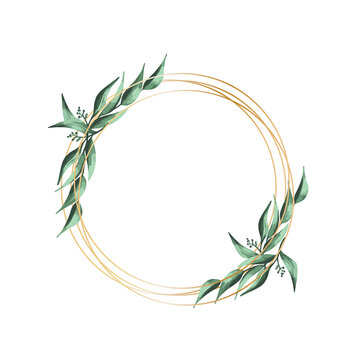recommend clip art: Floral wreath made of grass in circle