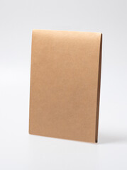Blank closed craft box mockup as disposable packaging with eco friendly, recyclable materials