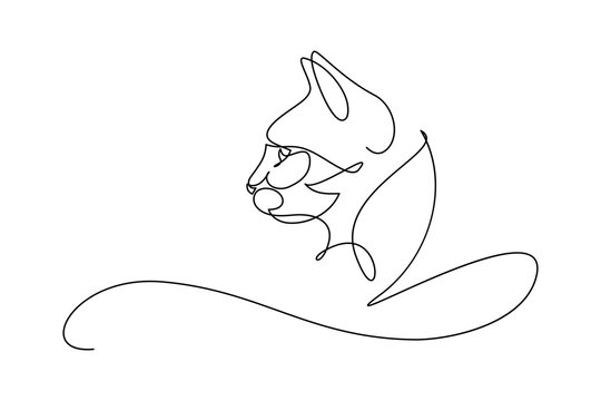 Premium Vector  Icon cat sketch on white background