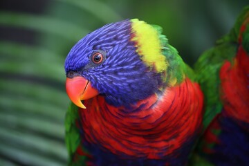 Rainbow lorikeet parrot