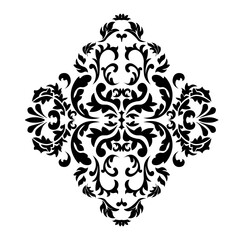 A pattern element in retro style. Black a pattern element in vintage style on white background.