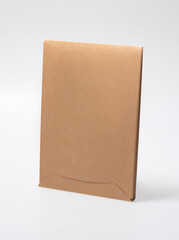 Blank closed craft box mockup as disposable packaging with eco friendly, recyclable materials