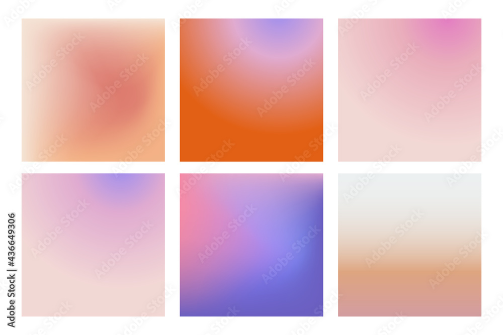 Poster vector set of abstract modern gradient backgrounds for graphic design, for presentations, social med