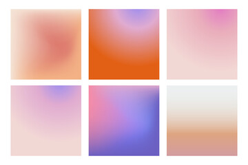 Vector set of abstract modern gradient backgrounds for graphic design, for presentations, social media posts and posters - obrazy, fototapety, plakaty