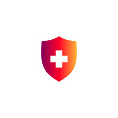 Fototapeta premium Medical Shield icon. Vector illustration for graphic design, Web, UI, app.