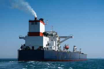 industrial ship at sea, tanker, istanbul, turkey