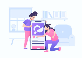 Like Button Vector Illustration