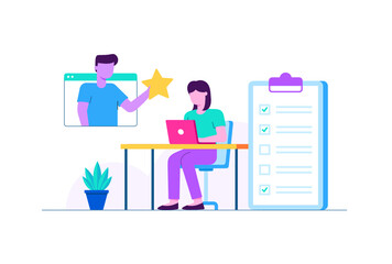 Completing Assignments Vector Illustration