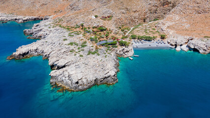 Marmara Beach, Sfakia, Crete, Greece - obrazy, fototapety, plakaty