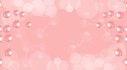 Pink scientific concept background with copy space, illustration vector.	