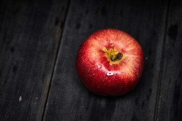 tasty red apple close up photo
