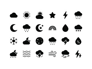 Weather Glyph Icon Set