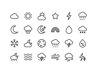 Weather Outline Icon Set