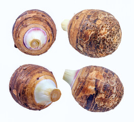 Taro isolated on white background