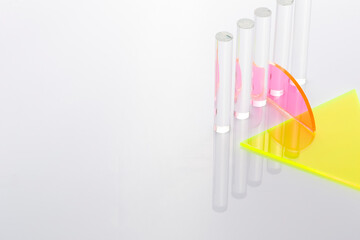 Plexiglas and shapes of different shapes