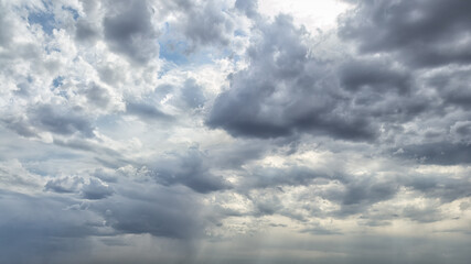 Dramatic dark cumulus sky as background
