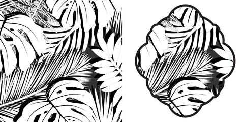 palm leaves background