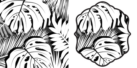 palm leaves background