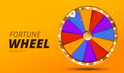 Colorful wheel of luck or fortune infographic. Vector illustration. Online casino background. Vector illustration - 436658101