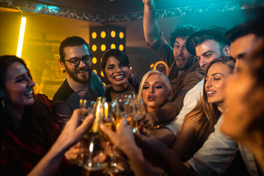 Toasting to their friendship