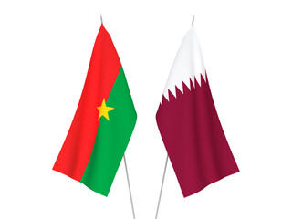 Qatar and Burkina Faso flags