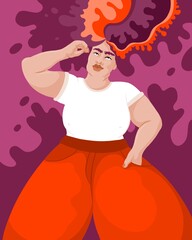 Plus size Woman standing proud 