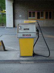 gas pump at a petrol station