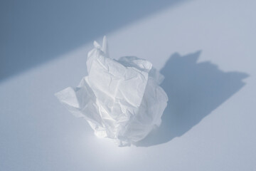 crumpled paper tissue
