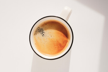cup of coffee, top view
