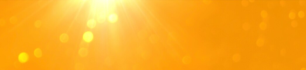 abstract orange background with sun and bokeh lights