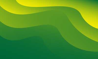 Liquid wave background with yellow and green color background. Fluid wavy shapes. Vector illustration
