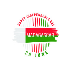 Happy independence day of Madagascar. Madagascar country. Elegant vector background