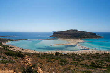 Fototapeta na wymiar A panoramic view of Balos beach 2