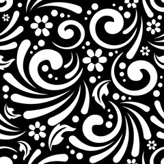 Seamless floral abstract pattern trendy backdrop background