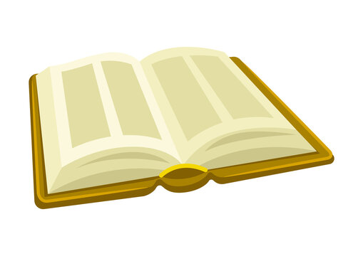 open book with yellow pages and cover clip art preview