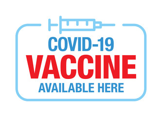 Covid 19 vaccine vector icon badge.
