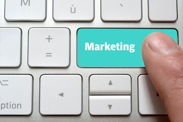 Touche de clavier d'ordinateur marketing
