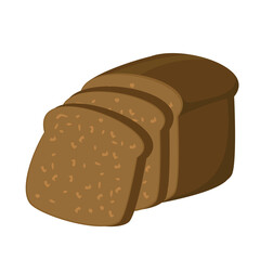 Cartoon vector illustration isolated object delicious food bread