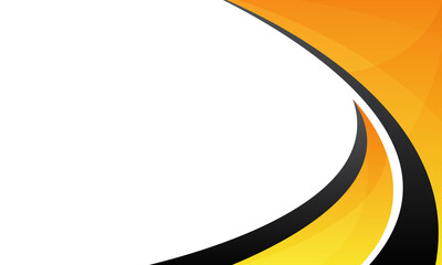 abstract ornge and black wavy shapes background. vector illustration