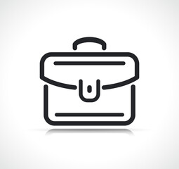 briefcase or suitcase line icon