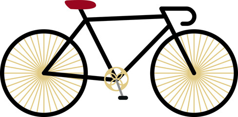 Bicycle. Flat design. Ecological transport.
