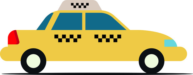 Urban mode of transport. Cars, taxis. Flat design.