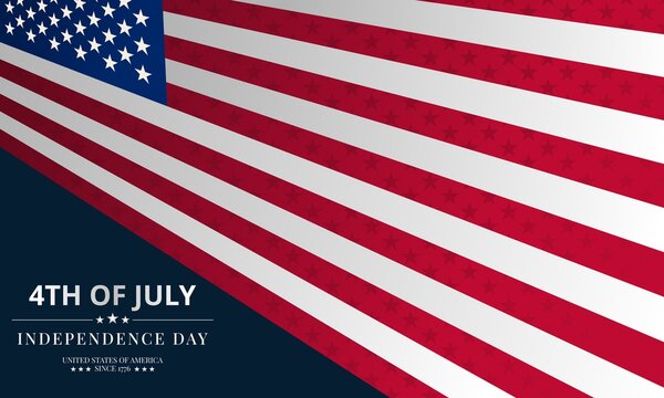 Happy 4th of July. Independence day background with american flag design