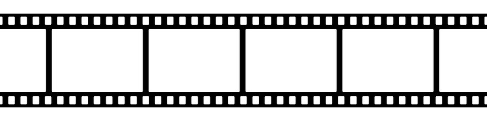 Film strip icon black and white.
