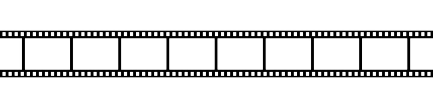 Film strip icon black and white.