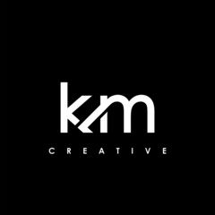 KM Letter Initial Logo Design Template Vector Illustration
