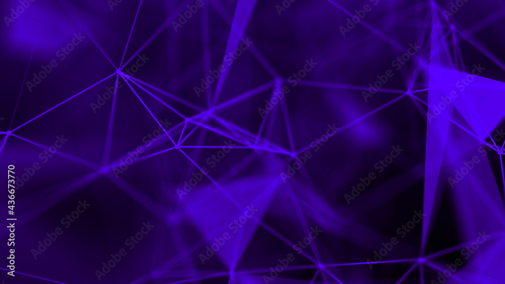 Poster Network connection system.Background with connection dots and lines. Big data vizualization. 3d rendering. 