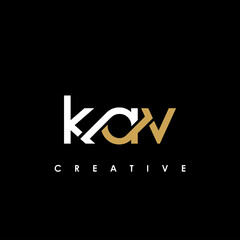 KAV Letter Initial Logo Design Template Vector Illustration